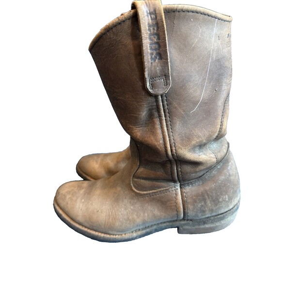 Red Wing 1097 Pecos Leather Work Boots USA Size 8.5D 80's Thrashed Distressed - Picture 10 of 15